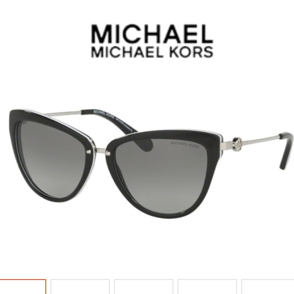 Michael Kors Black and Silver Cat-Eye Sunglasses